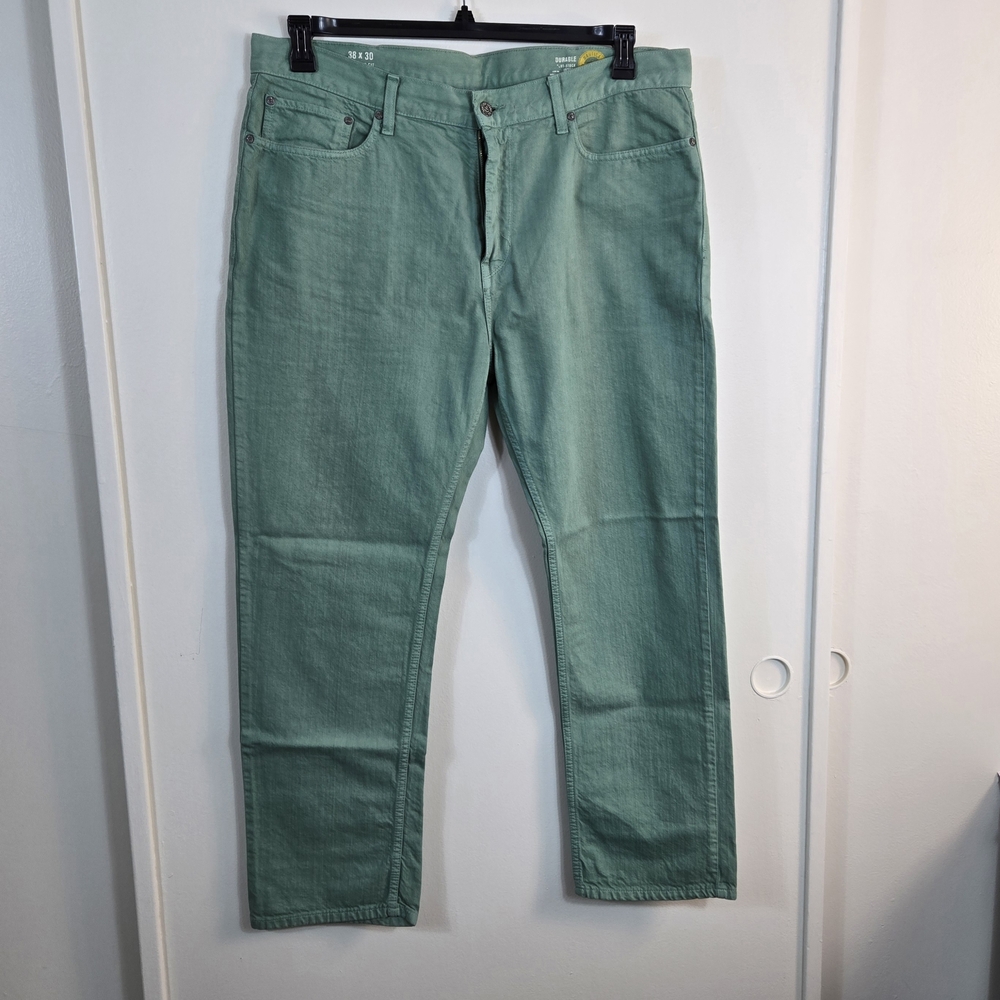 Nautica Jeans Co Mens Sage Green Straight Fit Surplus‎ Grade Premium Jeans 38x30